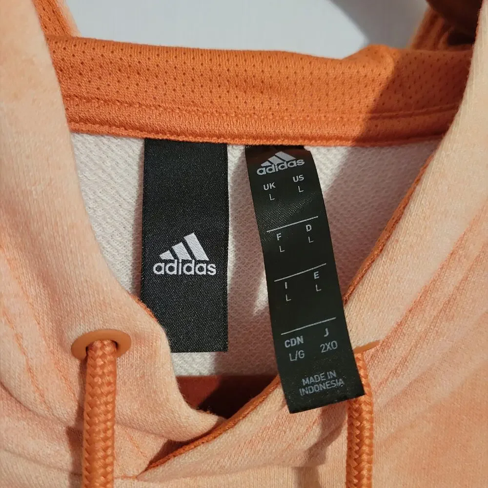 Adidas 3 Bar Hazy Copper Wash Pullover Hoodie men's size L Streetwear Athleisure
